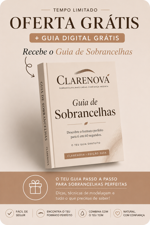 Clarenova: O Guia de Sobrancelhas Em cada encomenda